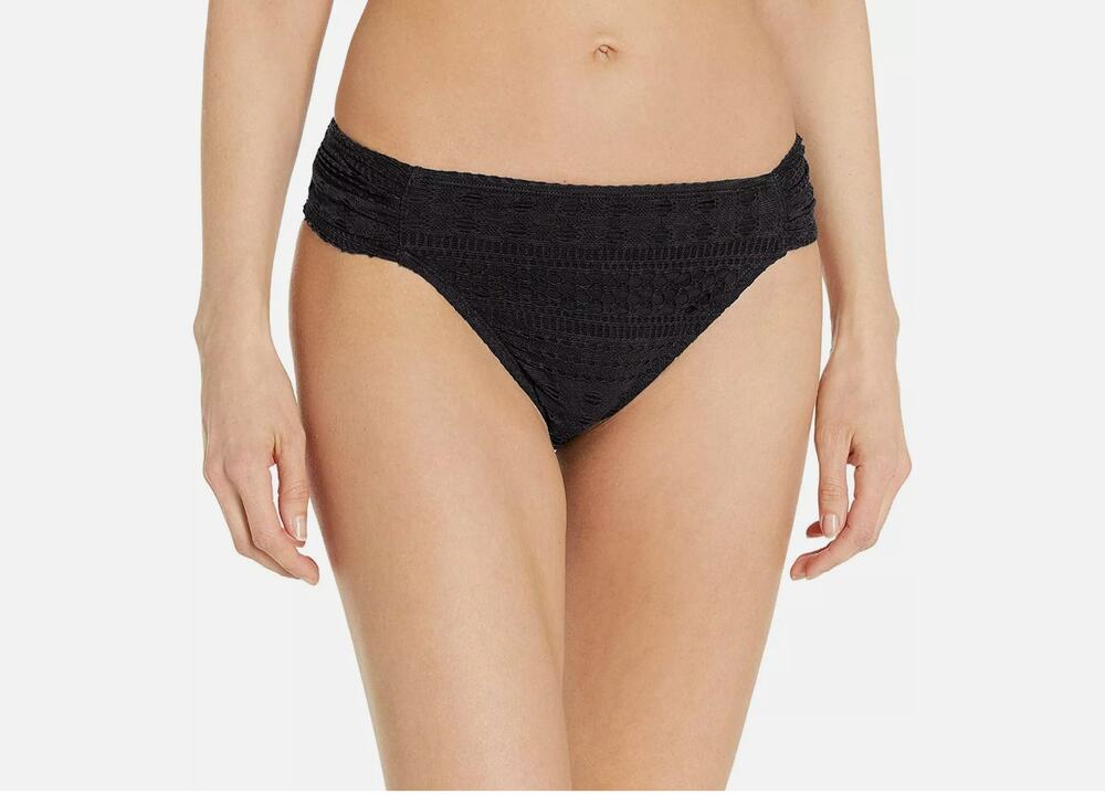 Bleu Rod Beattie Crochet Ole Bikini Bottom Swimwear Sz. 8 (Black)